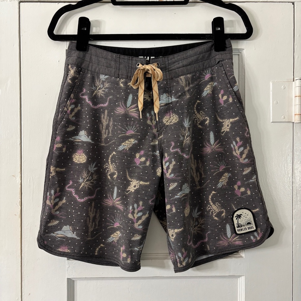 Howler Brothers - Desert Paranormal Print Swim Trunks - (kids XL/Mens 28)